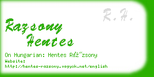 razsony hentes business card